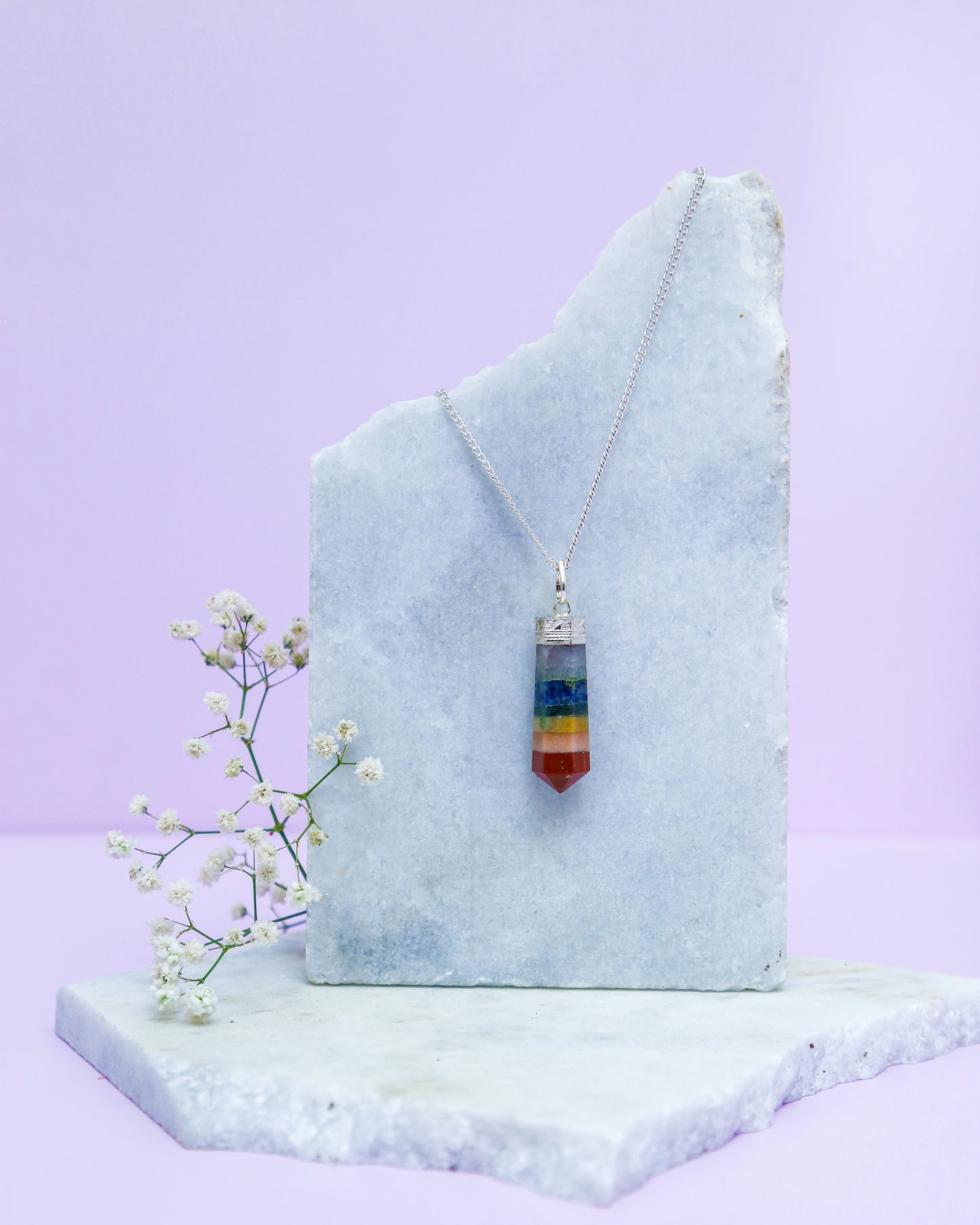 7 Chakra Pencil Pendant
