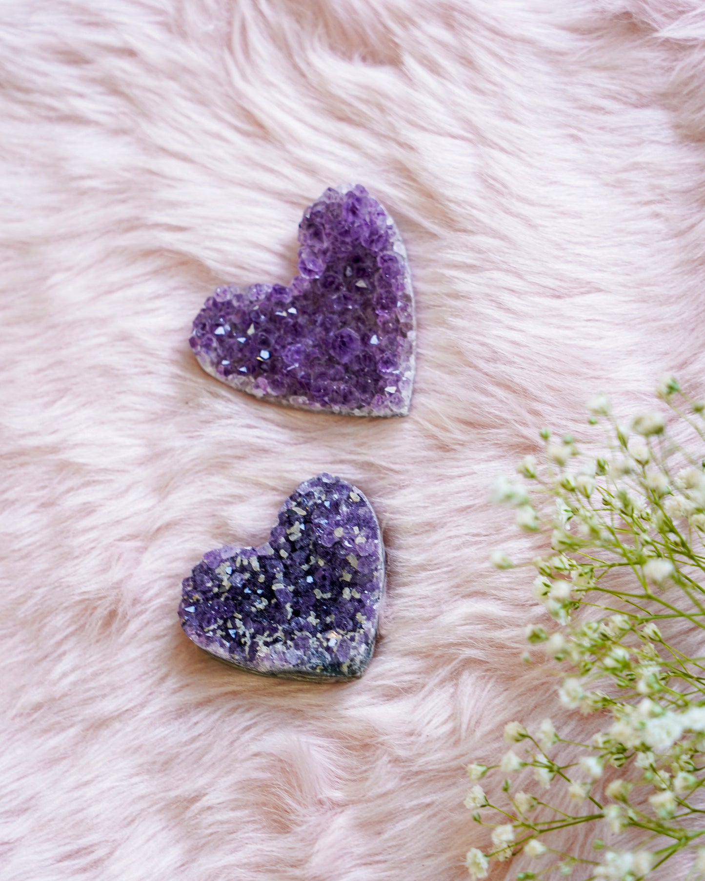 Amethyst Heart Clusters