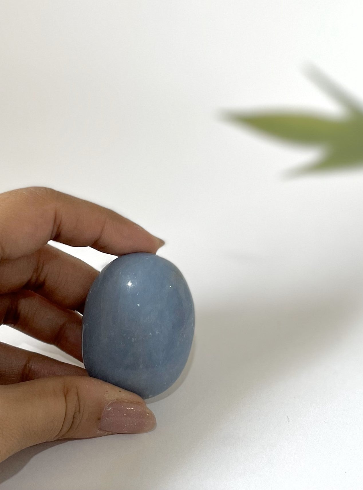 Angelite Palm Stone