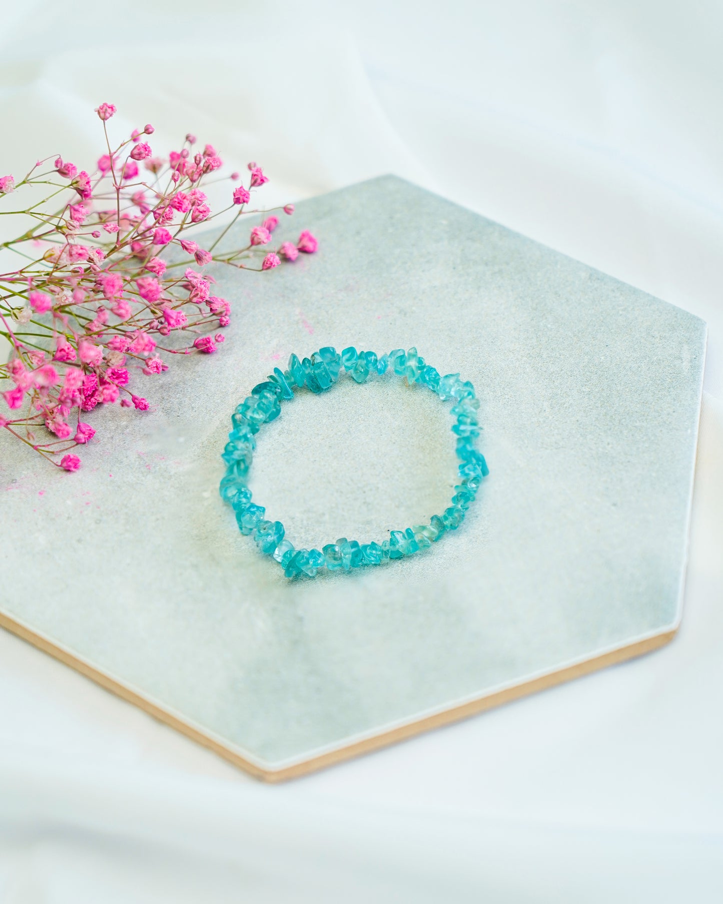 Apatite Chips Stone Bracelet