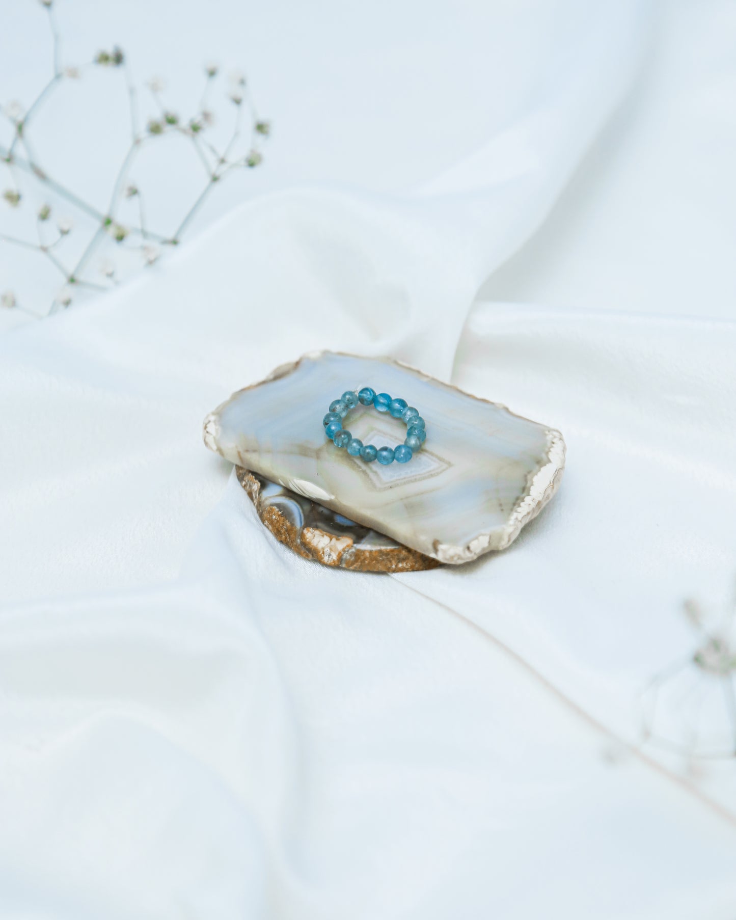 Apatite Finger Bead Ring