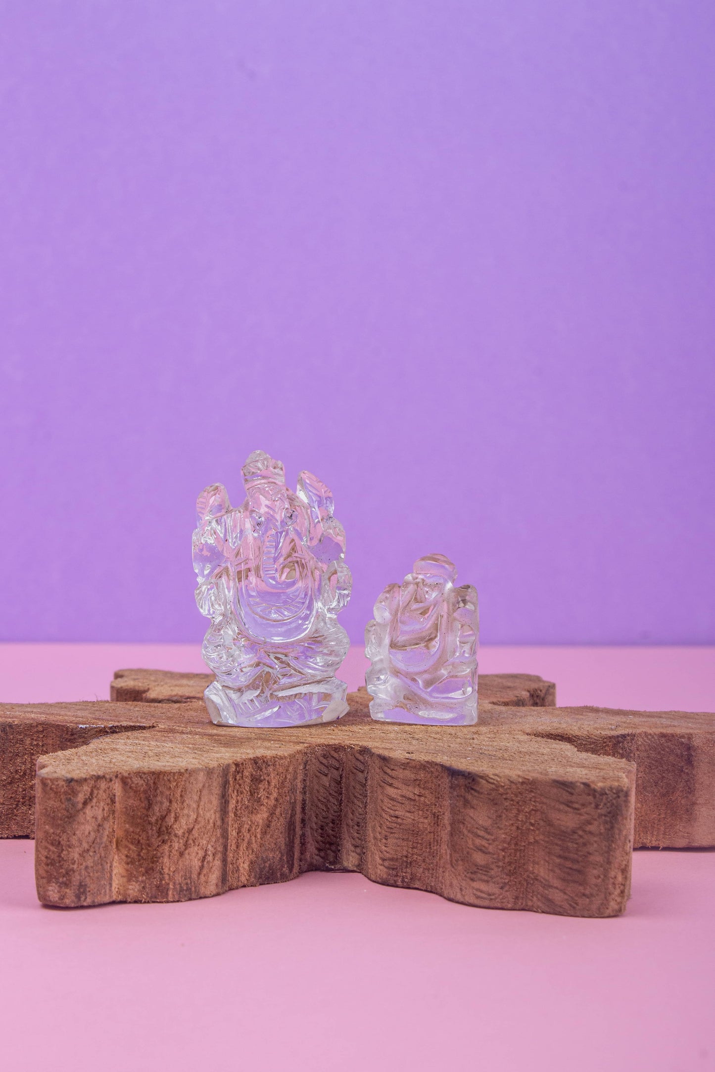 Clear Quartz Ganpati Murti