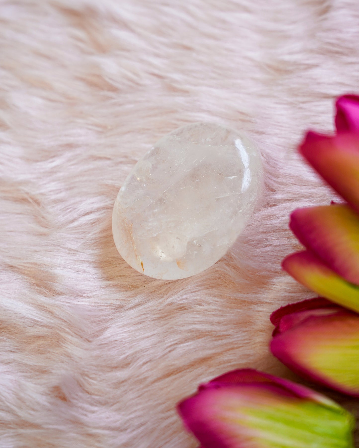 Clear Quartz Palm Stone