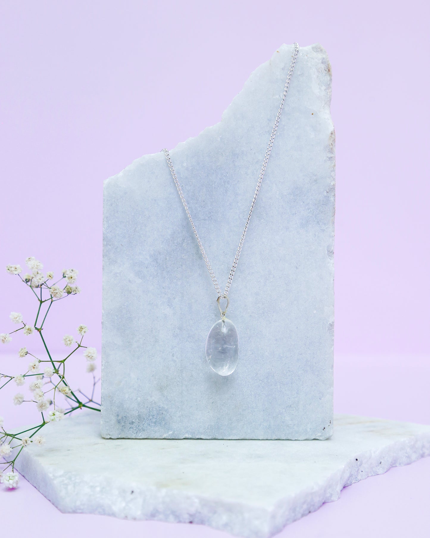 Clear Quartz Tumble Pendant