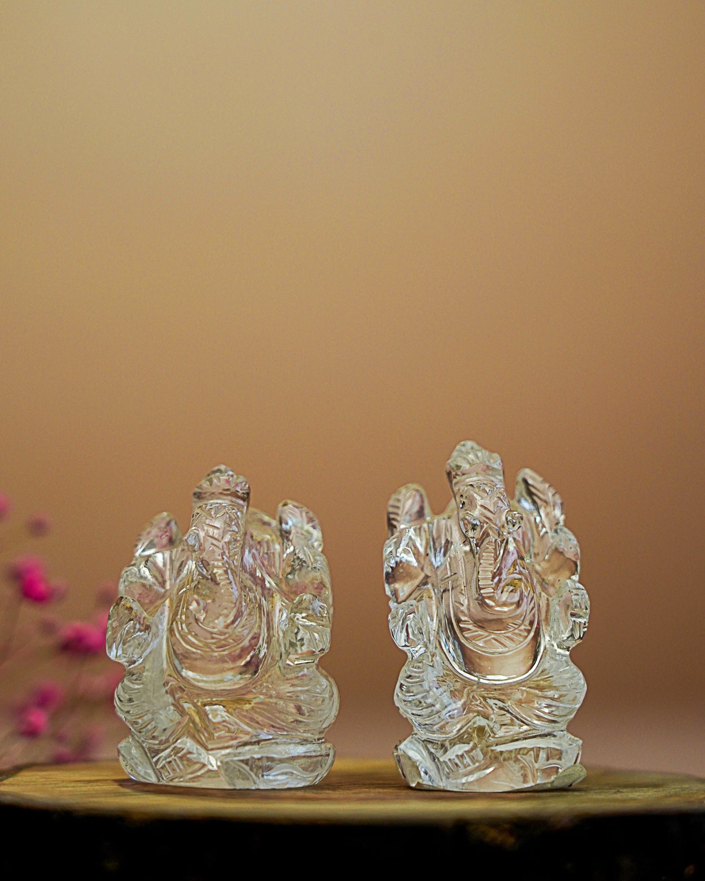 Clear Quartz Ganpati Murti