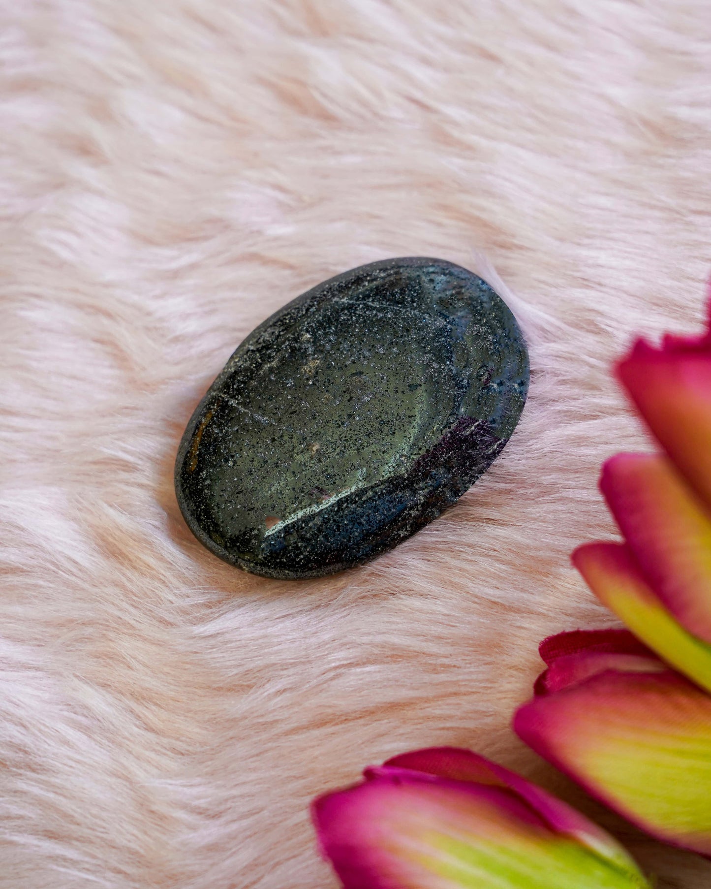 Hematite Palm Stone