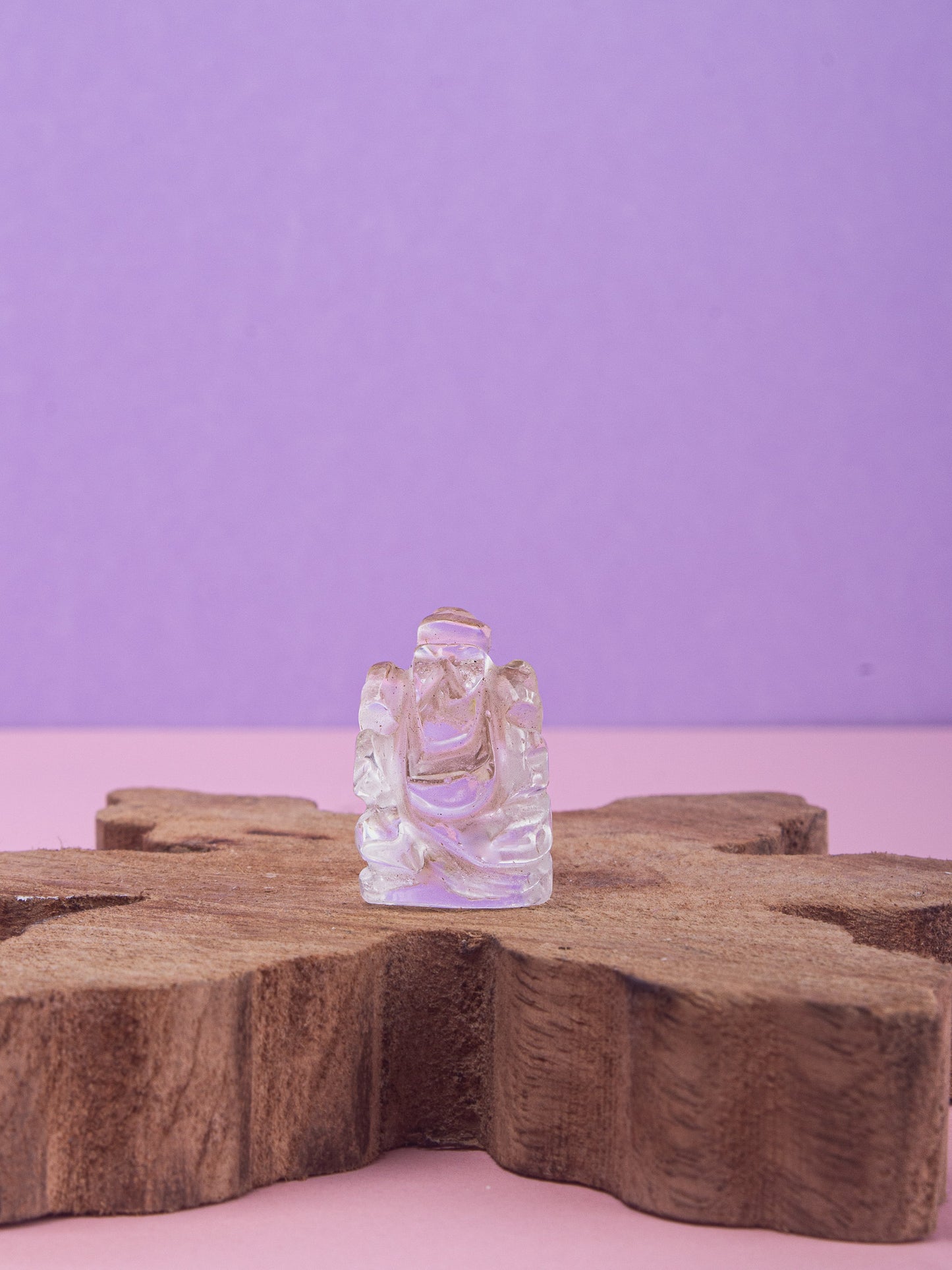 Clear Quartz Ganpati Murti