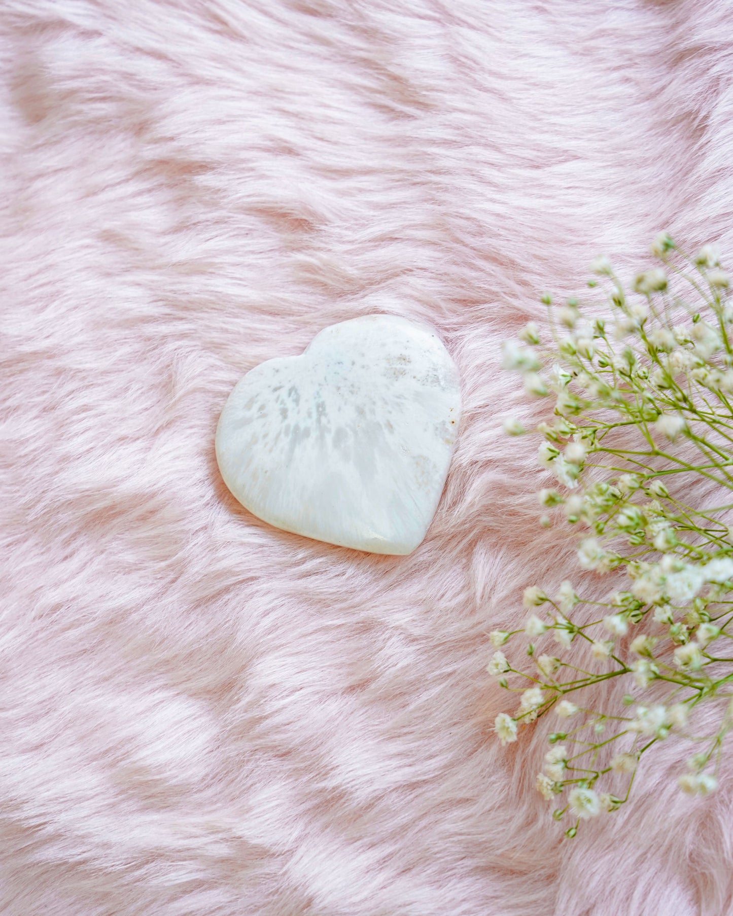 Scolecite Heart Stone