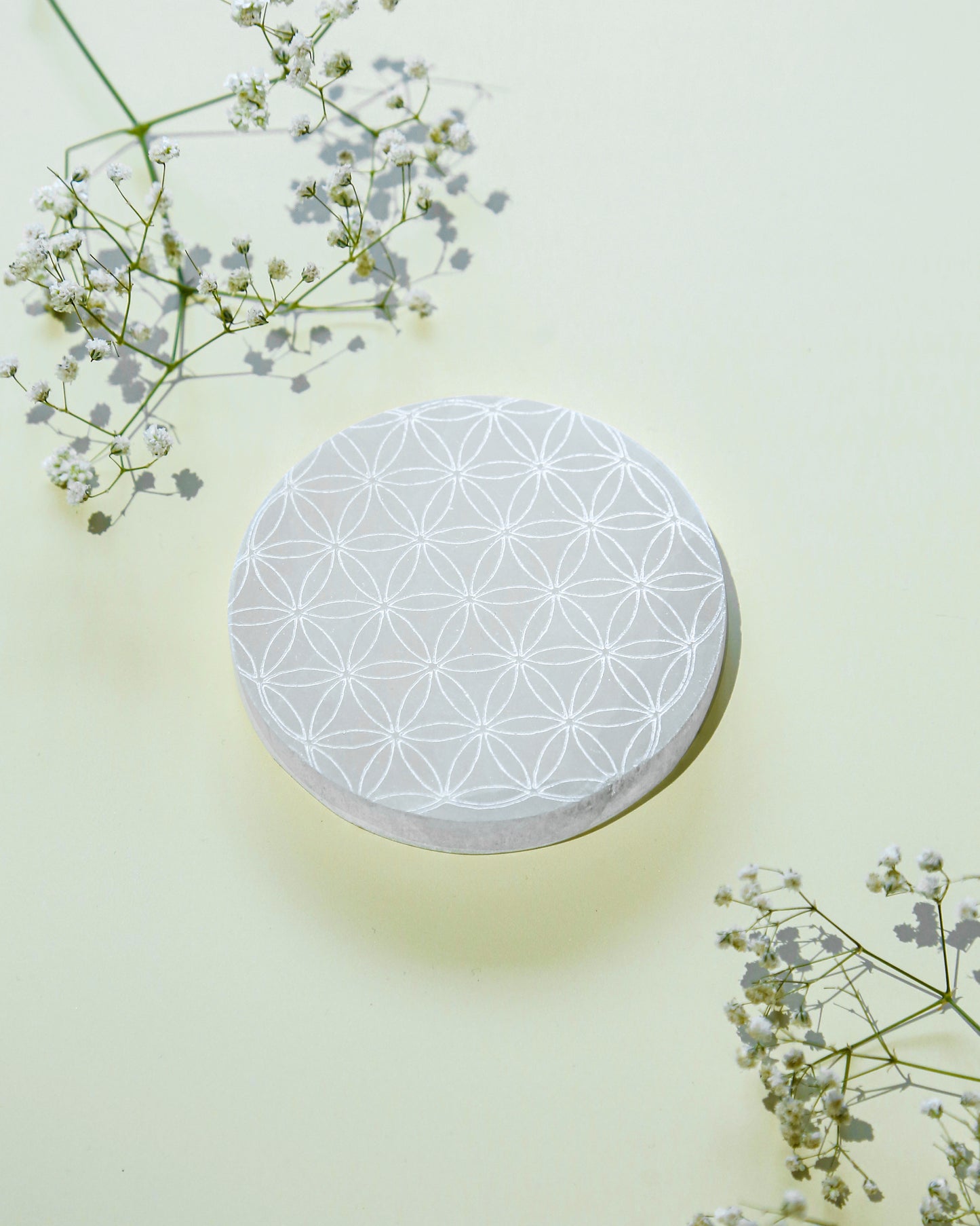 Selenite Charging Plate (flower of life)