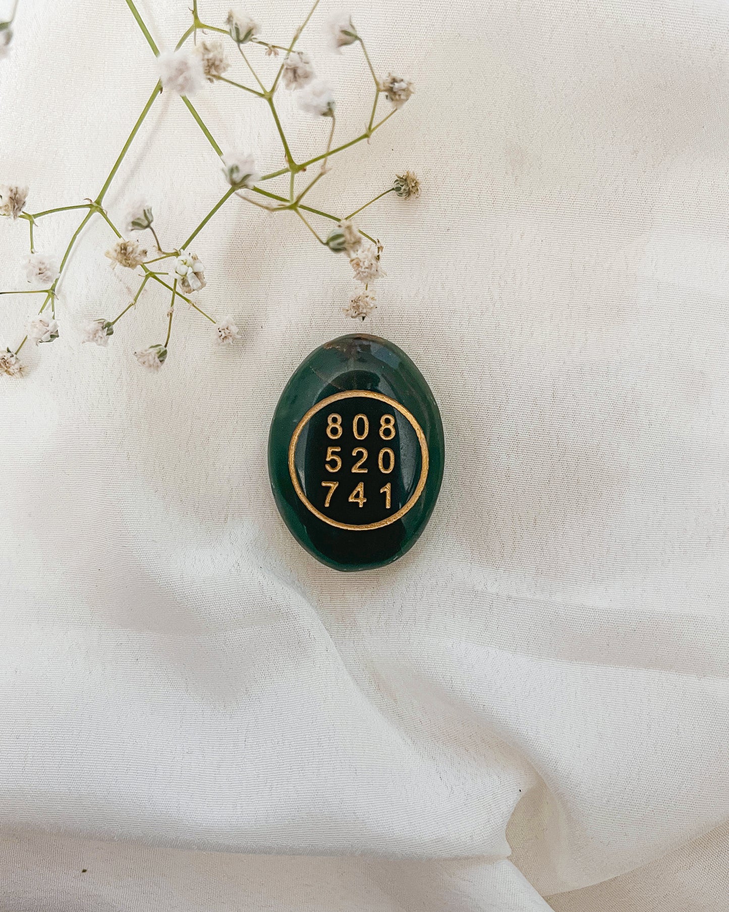 Green Aventurine Zibu Coin (for luck & healing)