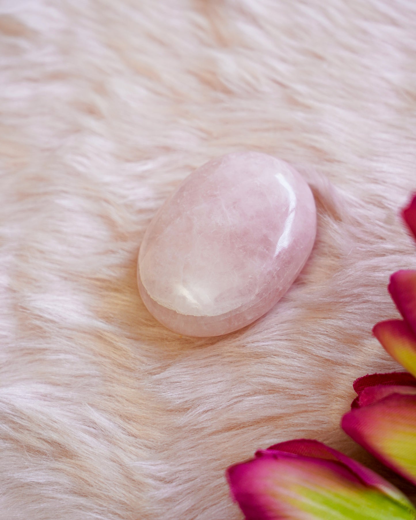 Rose Quartz Palm Stone