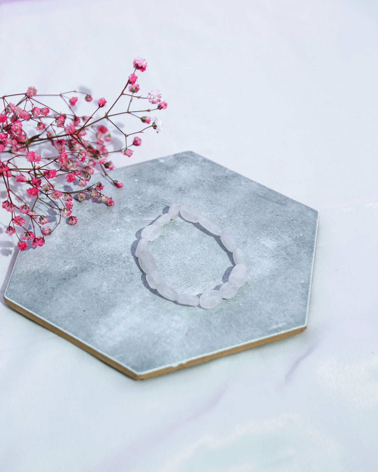 Rose Quartz Tumble Bracelet
