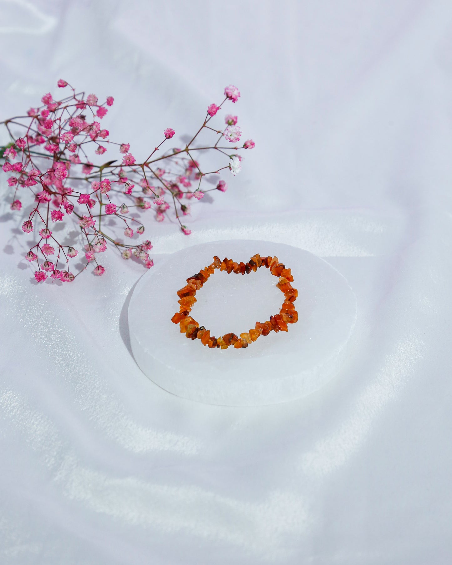 Carnelian Chips Stone Bracelet