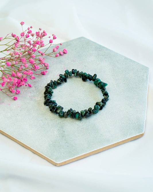 Emerald Chips Stone Bracelet