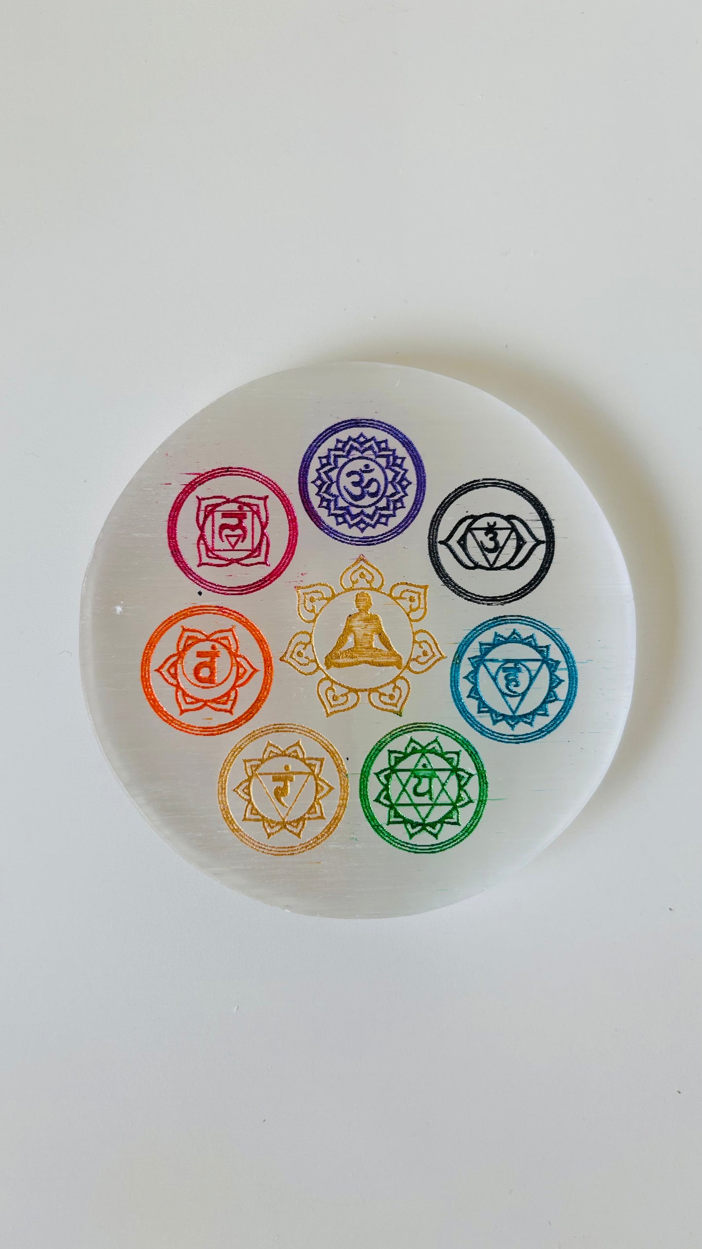 Selenite Charging Plate (7 chakra)