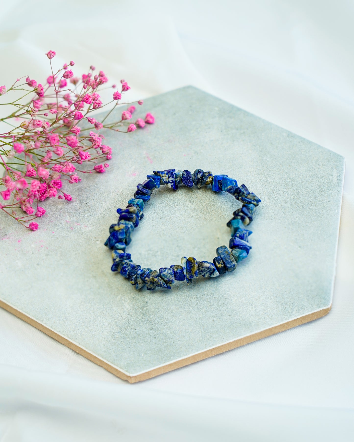 Lapis Lazuli Chips Stone Bracelet