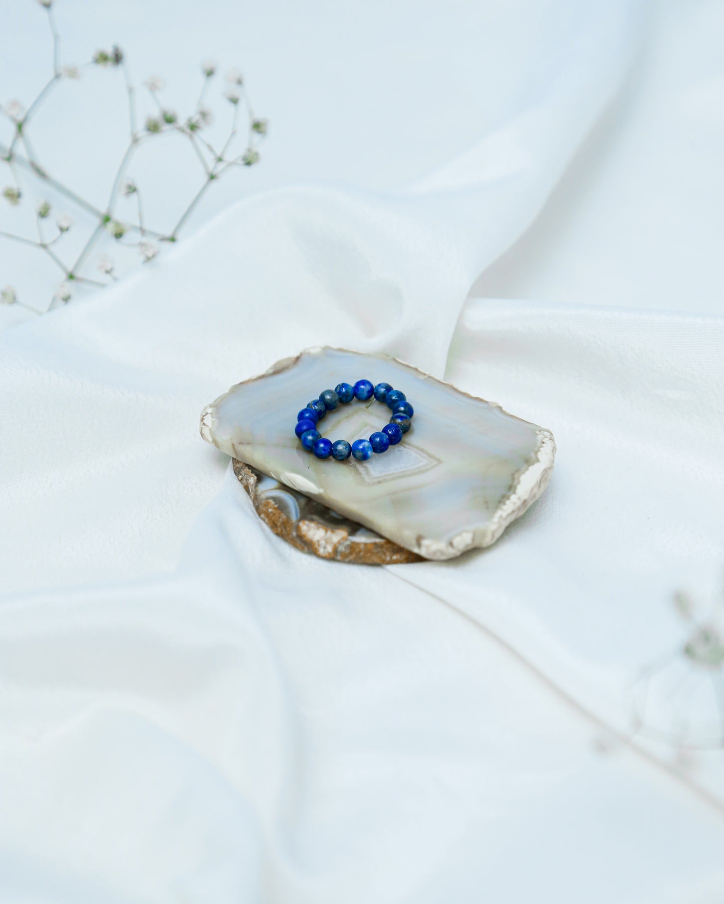 Lapis Lazuli Finger Bead Ring