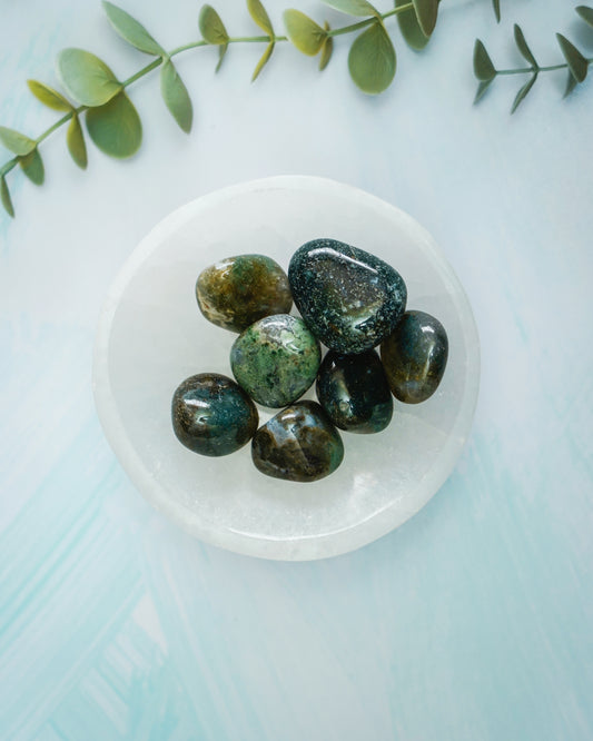 Moss Agate Tumbles