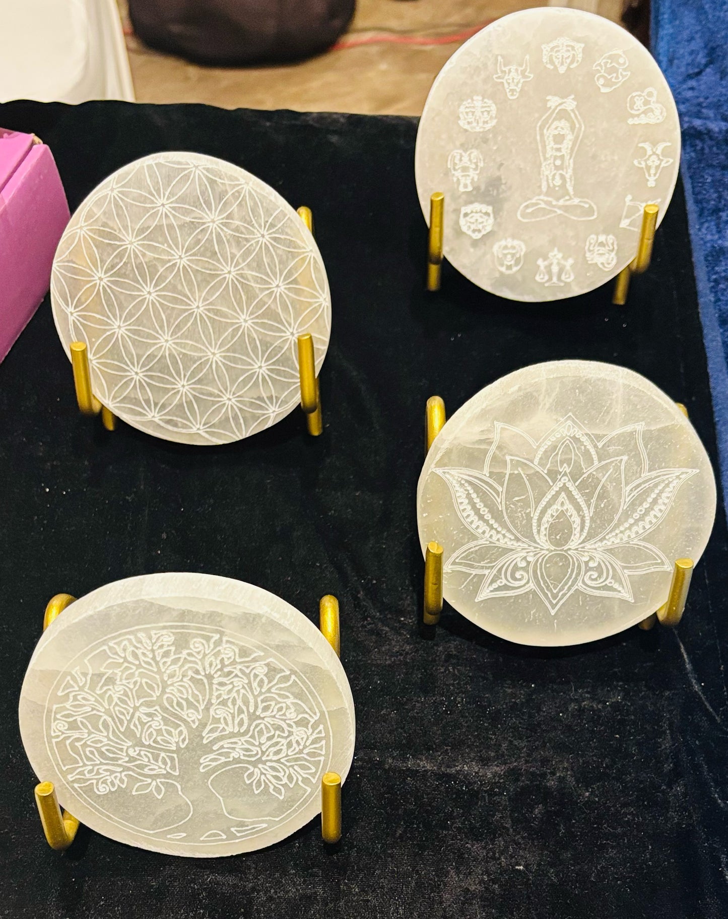 Selenite Plate (with stand)