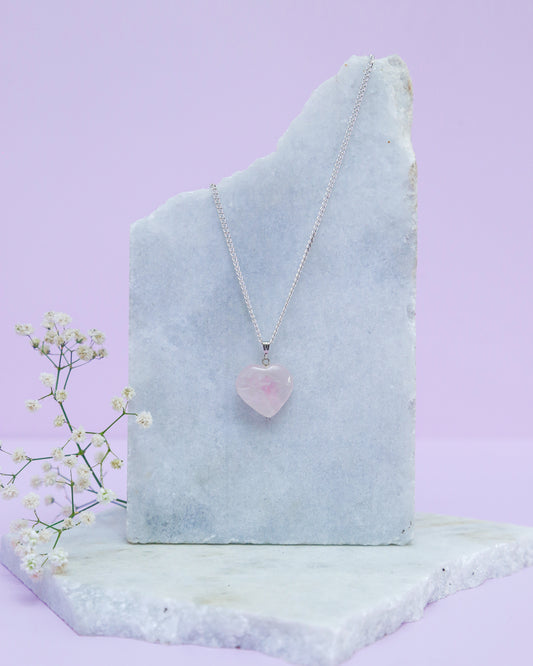 Rose Quartz Heart Pendant